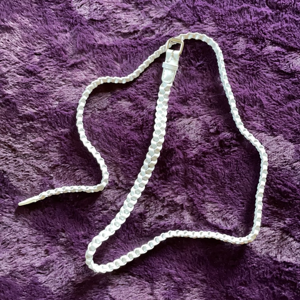 White Woven Plastic Belt